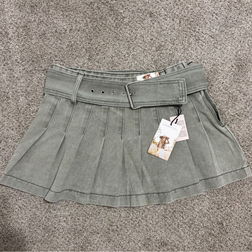 Sincerely Jules Olive Skater Skirt